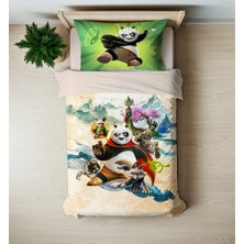 Hediyechy Kung Fu Panda Temalı Tek Kişilik Nevresim Takımı