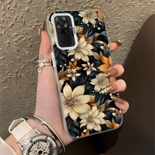 HONTINGA Xiaomi Redmi Note 10 Pro ile Uyumlu Kılıfı Silikon Kenar Sert Arka Düşüme Önleyici Basitlik Anti Düşme Kamera Korumali Renkli Yapraklar Desen Telefon Kılıfı K1-0629