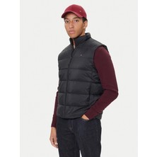 Tommy Hilfiger Erkek Regular Fit Su Yalıtımlı Kapitone Desenli Hafif Dolgulu Dik Yaka Siyah Yelek MW0MW41981-BDS