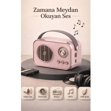 FaroxTech Nostaljik Retro Tasarım Taşınabilir Bluetooth Hoparlör - Fm/am Radyo, USB ve Mp3 Çalar Destekli Hi-Fi Ses