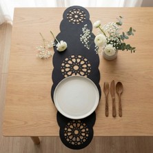 Grand Fine Art 1 Adet Deri RUNNER-40X140 Cm-Yıldız Desenli Runner