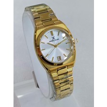 Daniel Klein Çelik Kordonlu, Altın Sarısı, Takvimli, 3 Atm Su Geçirmez, 2 Yıl Garantili Kadın Kol Saati