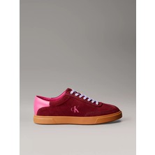 Calvin Klein Kadın Düşük Bilekli Rahat Taban Deri Kırmızı Sneaker HW0HW02683-09Q