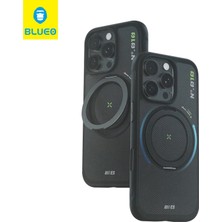 Blueo Mr. Gorilla iPhone 16 Pro Uyumlu MagSafe Destekli 360° Döner Standlı Karbon Fiber Kılıf