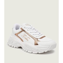 Versace Unısex Kaydırmaz Yüksek Taban Logo Detaylı Beyaz Sneaker 79VA3SV6ZPB29-003