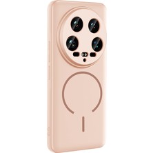 Adige Xiaomi 14 Ultra Kılıf Silikon Meta Magsafe Kablosuz Şarj Özellikli