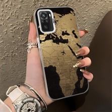 HONTINGA Xiaomi Redmi Note 10S ile Uyumlu Kılıfı Silikon Kenar Sert Arka Düşüme Önleyici Basitlik Anti Düşme Kamera Korumali Uçak Desen Telefon Kılıfı Kadın ve Erkek Için Uygundur K1-0628