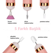 Normadia USB Şarjlı 5 Başlıklı Işıklı Manikür ve Pedikür Tırnak Törpüsü