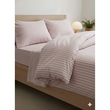Marlenka Hometex Çizgili Saten Nevresimtakımı Çift Kişilik