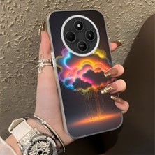 HONTINGA Xiaomi Redmi 14C 4g ile Uyumlu Kılıfı Silikon Kenar Sert Arka Düşüme Önleyici Basitlik Anti Düşme Kamera Korumali Gökkuşağı Desen Telefon Kılıfı Kadın ve Erkek Için Uygundur K1-0627