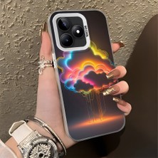 HONTINGA Realme C53 ile Uyumlu Kılıfı Silikon Kenar Sert Arka Düşüme Önleyici Basitlik Anti Düşme Kamera Korumali Gökkuşağı Desen Telefon Kılıfı Kadın ve Erkek Için Uygundur K1-0627