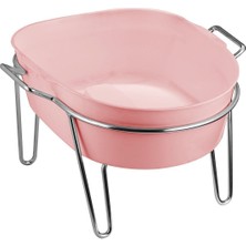 Normadia Krom Sehpalı Pedikür Leğeni Şeker Pembesi, Hijyenik ve Şık Tasarım