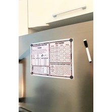 Caps Office Evcil Kedi Aşı, Bakım, Mama & Sağlık Takipçisi - Buzdolabı Üstü Magnetli Planlayıcı