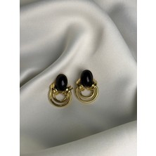 NB Steelora Modern Vintage Taş Tasarım Küpe