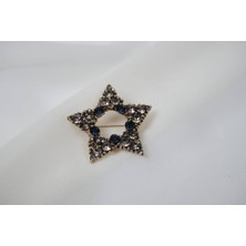 Atelier Tuğba BRŞ017 Kristal Taşlı Yıldız Figürlü Vintage Broş