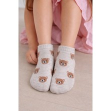 Gigi Giyim Bear Baskılı Unisex Çocuk Patik Çorap