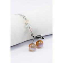 Biuti Simli Kiraz Renkli Necef Taşlı Araba Dikiz Ayna Süsü, Hediyelik Yeni Araba Hediyesi