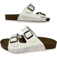 Mulex 1256 Unisex Anatomik Taban Günlük Terlik Şık Tokalı Rahat Tatil Deniz Plaj Terliği