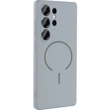 Apsuwa Samsung Galaxy S24 Ultra Kılıf Silikon Meta Magsafe Kablosuz Şarj Özellikli