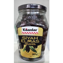 Kaanlar Siyah Elmas Doğal Salamura Yağlı Siyah Zeytin 900 gr Cam Xl (201-230)
