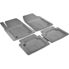 Promats Profesyonel 3D Gri Üniversal Havuzlu Paspas 5 Parça