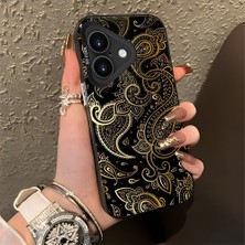 HONTINGA iPhone 16 ile Uyumlu Kılıfı Silikon Kenar Sert Arka Düşüme Önleyici Basitlik Anti Düşme Kamera Korumali Klasik Desen Telefon Kılıfı Kadın ve Erkek Için Uygundur K1-0630