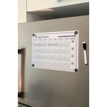 Caps Office Kız Çocuklar Için Diş Fırçalama Takipçisi - Buzdolabı Üstü Magnetli Planlayıcı