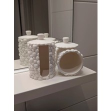 Genç 3D Fuzzy Bubble Boxes Makyaj Organizer | Dekoratif Kozmetik Düzenleyici | Masa & Banyo Organizeri