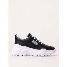 Versace Unısex Rahat Kalıp Kalın Tabanlı Bağcıklı Logolu Siyah Sneaker 78VA3SC2ZPB03-899