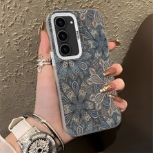 HONTINGA Samsung Galaxy S23 ile Uyumlu Kılıfı Silikon Kenar Sert Arka Düşüme Önleyici Basitlik Anti Düşme Kamera Korumali Klasik Desen Telefon Kılıfı Kadın ve Erkek Için Uygundur K1-0630