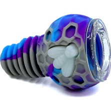 Pipsan 14MM18MM Uyumlu Silikon Yedek Pipo Haznesi - Kırılmaz Tasarım (Cam Elekli Iç Hazne) - Mor