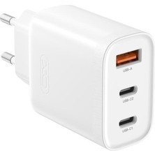 Xo L117(EU) 45W 3A  1 x USB-A - 2 x USB-C 3 Çıkışlı Hızlı Şarj Adaptörü