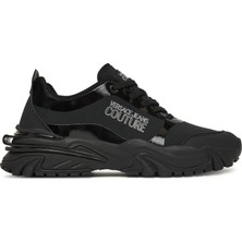 Versace Erkek Yuvarlak Hafif Sert Burun Yumuşak Kalın Taban Siyah Sneaker 79YA3SIBZSC91-899