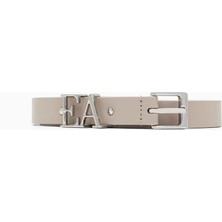 Emporio Armani Kadın Ea Yazı Metal Toka Ayarlanabilir Bej Kemer EW002025 AF13383-U6152