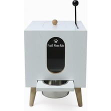 BAYÇAĞRI Pratik Mama Kabı - Ahşap ve Modern Tasarım Otomatik Evcil Hayvan Mama Dispenseri (2 Boyut 2 Renk)