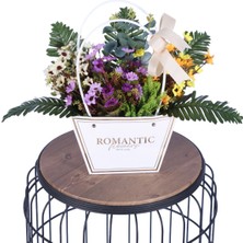 Yapay Çiçek Sitesi Yapay Çiçekli Romantic Çantalı Aranjman Model 28