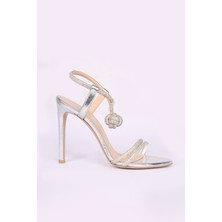 Sofia Baldi Kadın Yüksek Topuk Rahat Düz Model Şık Gümüş Abiye Ayakkabı SB894918-GÜMÜŞ