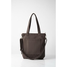 Bagg Volera Model Tozlu Kahverengi Kadife Çanta