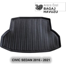 Elorcar Honda Cıvıc Sedan 2016 - 2021 3D Bagaj Havuzu