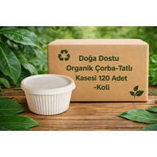Ekolojik Ambalaj Doğa Dostu Organik Mısır Nişastası Kase ve Kapak Set 550CC 120 Adet - Koli