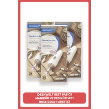 Normadia Renkli Rose Gold Manikür ve Pedikür Seti, 3'lü Paket, Şık ve Kullanışlı