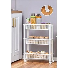Sween Home Tekerlekli 3 Katlı Raf