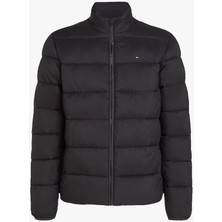 Tommy Hilfiger Erkek Normal Kalıp Dik Yaka Su Geçirmez Kapitoneli Uzun Kollu Siyah Mont MW0MW41982-BDS