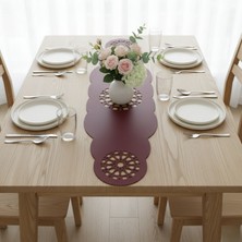 Grand Fine Art 1 Adet Deri RUNNER-40X140 Cm-Yıldız Desenli Runner