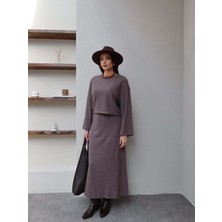 Esra Helvacı Geniş Kol Triko Ikili Takım