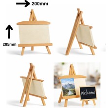 Doğal Ahşap Masaüstü Şövale – Mini Dekoratif Resim ve Pano Standı