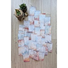Kolbi Craft 33 Adet Eskitme Vintage Temalı Scrapbook Kağıt Seti Bullet Journal Dekupaj Kağıdı