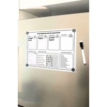 Caps Office Ev Içi Temizlik Takip ve Planlayıcısı - Buzdolabı Üstü Magnetli Planlayıcı