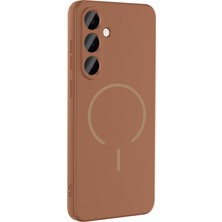 Apsuwa Samsung Galaxy S24 Fe Kılıf Silikon Meta Magsafe Kablosuz Şarj Özellikli