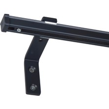 İzen Tekli Metal Rustik (90MM) Metal L Duvar Montaj Ayaklı (19MM) Alüminyum Perde Ray Takımı